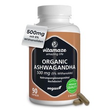 Ashwagandha Kapseln hochdosiert - KSM-66® - min. 5000mg 90 g (1er Pack)