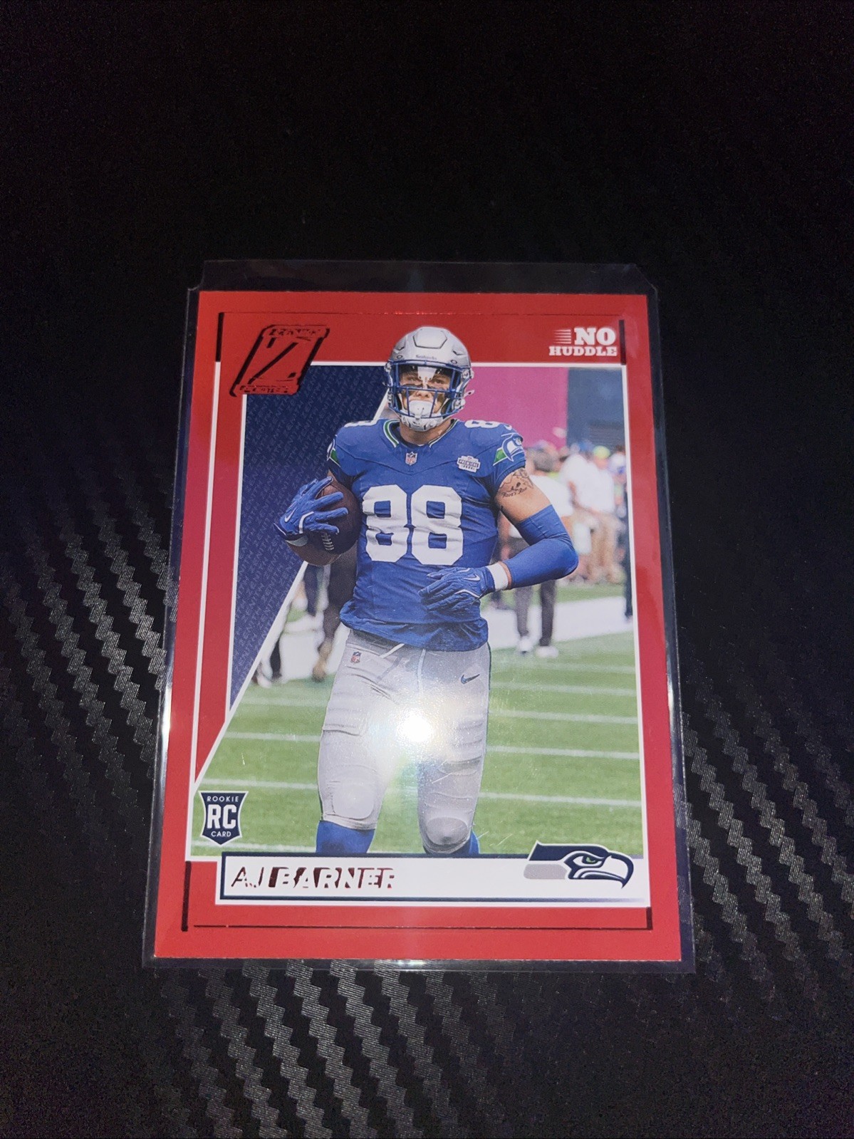 2024 Panini Zenith Red No Huddle AJ Barner Rookie Error Card 1/1