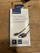 Insignia 8ft Micro HDMI Type D to HDMI Video Cable for Canon Sony Nikon L2 