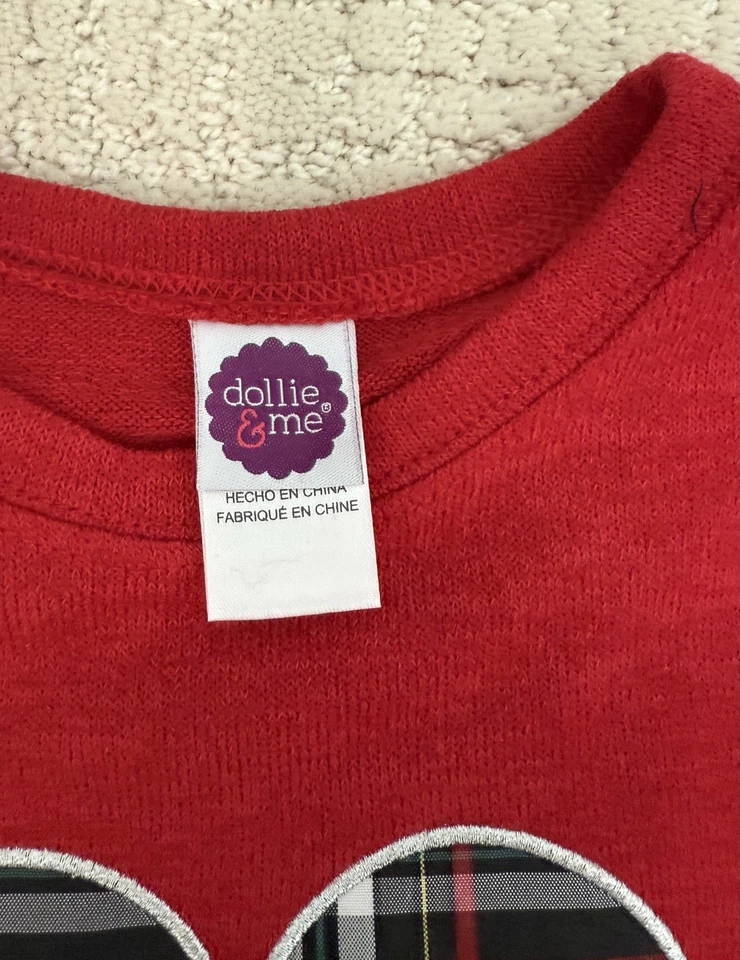 Boneca Dollie and Me vermelha e preta combinando tamanho meninas 7 e 18” - Imagem 3 de 4