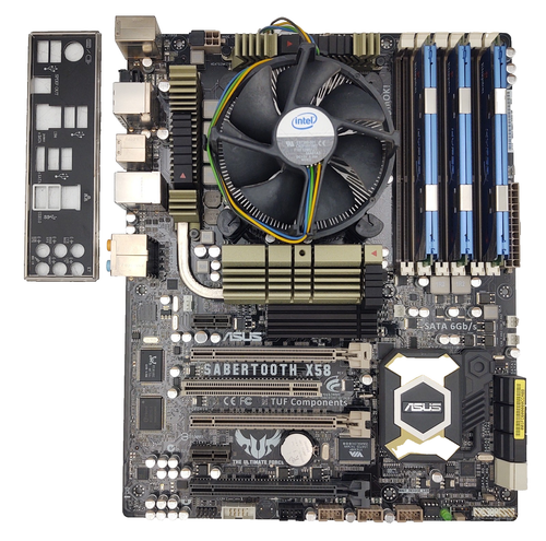 ASUS Sabertooth X58 Motherboard w/ i7-950 CPU + 3x2GB RAM + I/O SHIELD ...