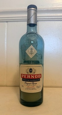 Handmade Pernod Absinthe Bottle Candle w/ LED Lights   Upcycled Glass Bar Decor