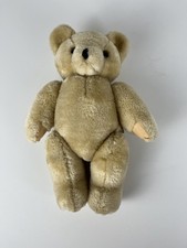 Vintage Collectible Jointed Blonde Plush Teddy Bear Stuffed Animal