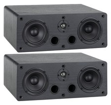 Coppia Casse Acustiche da Scaffala 2x 4'' Woofer Passive HiFi Stereo Bassreflex