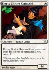 1x Empty-Shrine Kannushi - Foil Light Play, English Betrayers of Kamigawa MTG Ma