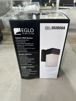 Eglo 202858A Bronze Ciara Springs Single Light 4-1/2''W Bathroom Sconce