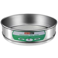 7.88 Dia Lab Sieve, 20 Mesh, Standard Mesh Laboratory Sample Test Sieve, Steel