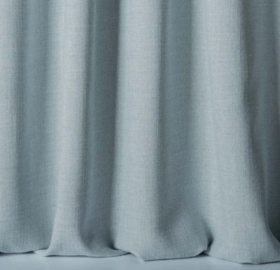 Nobilis Tulum Wide Width Washed Linen-Look Fabric in Light Blue, 0.89 Yds, New