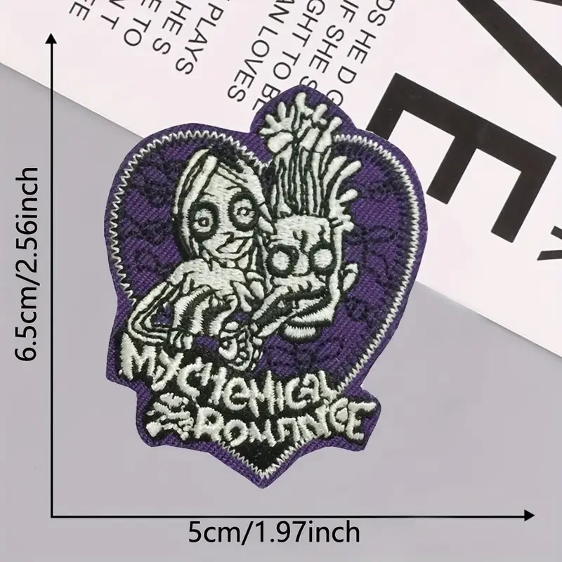 My Chemical Romance Patch Zombie Girl Iron On/Sew On Embroidered Backpack Jacket