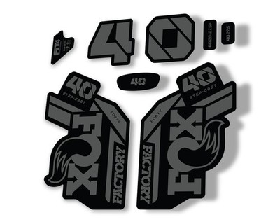 FOX 40 Step Cast SC 2021 Factory Fork Decals Suspension Sticker Adhesive Gray