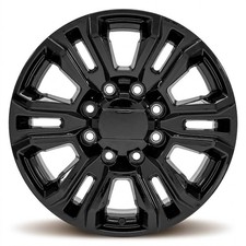 20x8.5 Black Split Spoke 8-180 Wheel 2011-2026 Chevy Silverado Gmc Sierra 2500