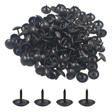 200PCS 9x9mm Black Upholstery Tacks, Round Head Furniture Nails for DIY Projects