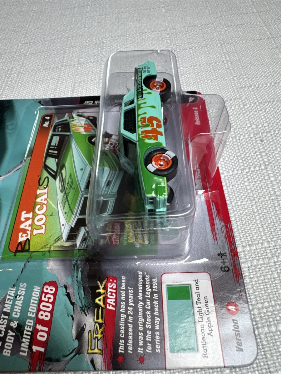 1982 Pontiac Grand Prix Stock Car in Light Blue with Green Graphics