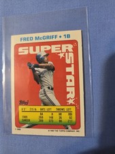 1990 Fred McGriff Sticker #35 Topps Baseball MLB Toronto Blue Jays Vtg. 1st Base