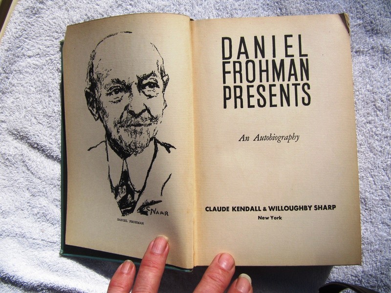 1935 DANIEL FROHMAN PRESENTS: Autobiography Broadway Show Musical Theater Revue