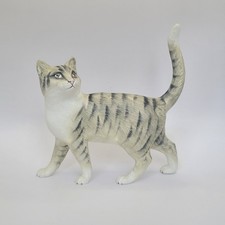 Country Life Design Studio Standing Tabby Cat Figure Bone China