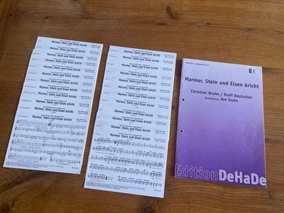 Noten: ''Marmor, Stein und Eisen bricht''   Kompletter Satz für Big Band / Kapelle