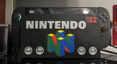 Nintendo Switch 2 Dockabdeckung N64 Retro Front Cover Dock Blende Deko #2035