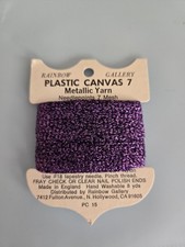 Rainbow Gallery Plastic Canvas 7 Metallic Yar...