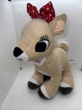 Rudolph The Red Nosed Reindeer Clarice Plush Light up Doll Polka Dot Bow Works