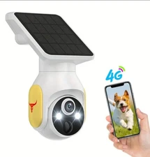 4G LTE Solar Security Camera, 1080P Wireless Outdoor Cam With AI Human Detection