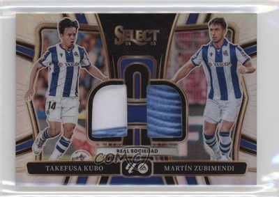 2024-25 Panini Select La Liga Dual Swatches Takefusa Kubo Martin Zubimendi 2oh