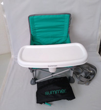 Summer Infant Pop  N Sit Portable Booster Chair Seat Indoor Outdoor Teal Baby