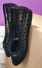 New J Crew Ballet Flat Sz 8M Women Shoes  Holiday Mesh Cap Black Holiday Gift