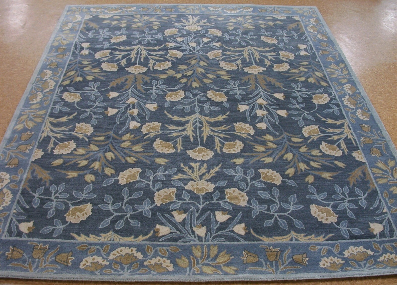 Pottery Barn Adeline Rug Blue New Hand Tufted Wool Carpet 8' x 10' eBay