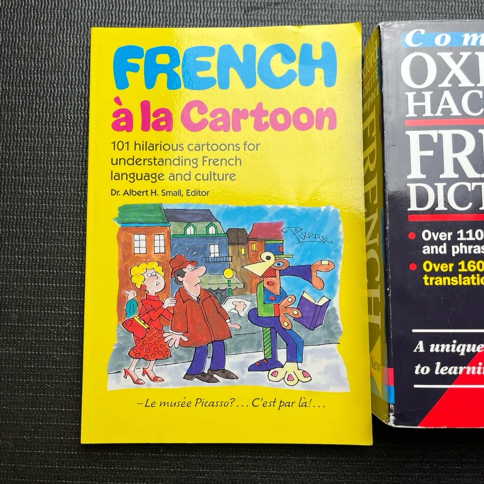 French Book Lot- Oxford Dictionary, Essential Grammar, Cartoons Language Culture - Image 2 of 4