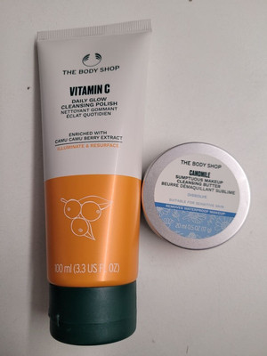 The Body Shop Vitamin C Glow Cleansing Polish plus Camomile Cleansing Butter