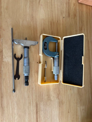 0-1" Mitutoyo Micrometer and 0-1" Starrett Depth Micrometer