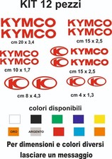 adesivi Kymco vinile prespaziati 12 pz  per auto moto caschi