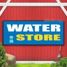 WATER STORE, STOREFRONT WINDOW RETAIL ADVERTISING Indoor Outdoor Banner Sign wit