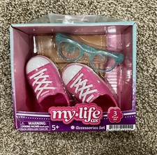 My Life As 3 piece Accessory Set glasses shoes, messenger bag/purse 18" Doll