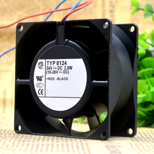 EBMPAPST 80x80x38mm 8CM 24V TYP8124 2.8W silent All metal Advanced cooling fan