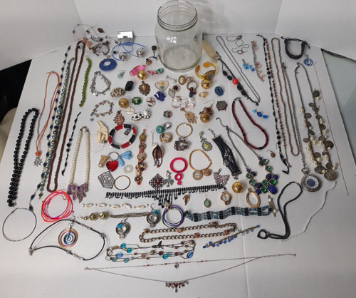 Jewelry Vintage-Modern Huge Lot Craft, Wearable, Over Four Full Pounds