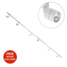 Litecraft 3M Kitchen Track Light With 6 Soho Spot Fixtures & LED Bulb - White   