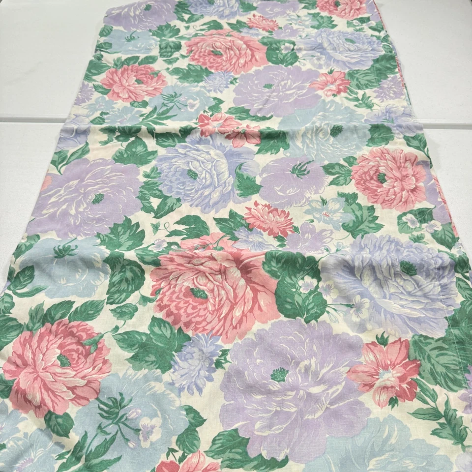 Sábana plana vintage Queen Blend púrpura rosa flores grandes y2k años 90 Foto 2 de 4