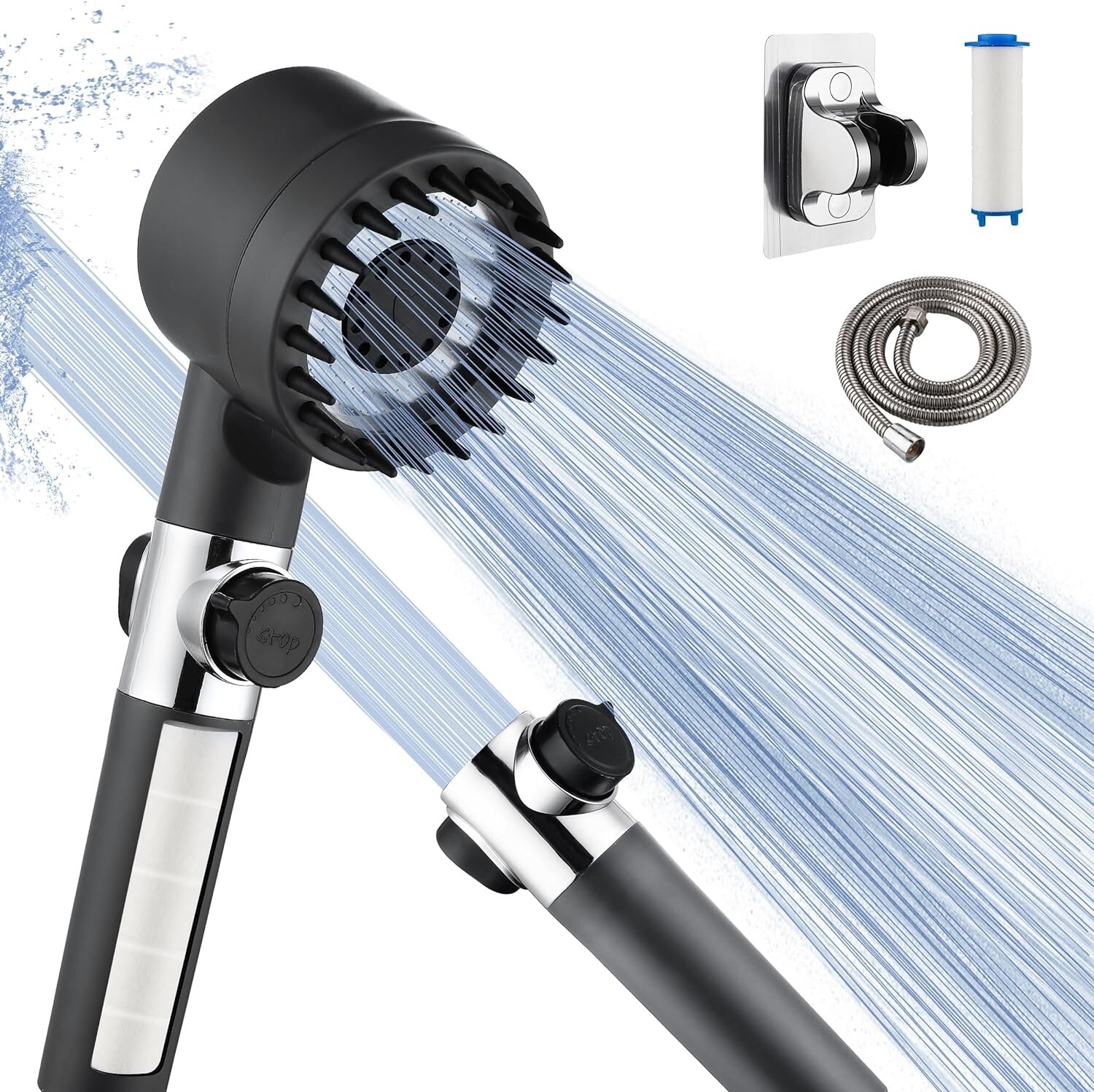 Drivse iondrops Filtered Shower Head with Handheld,High Pressure Showerhead w...