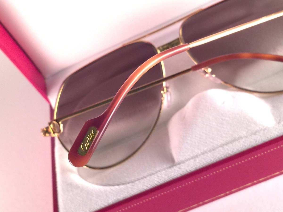VINTAGE CARTIER VENDOME MEDIUM 56MM BROWN LENS SUNGLASSES VINTAGE CARTIER VENDOME MEDIUM 56MM BROWN LENS SUNGLASSES