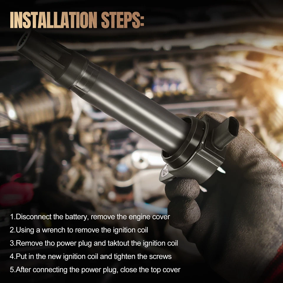 Set of 4 Ignition Bobinas For Dodge Avenger Patriot Jeep Patriot 2.0/2.4L UF557 - Image 3 of 4