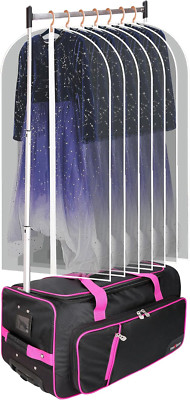Dance Bag with Garment Rack,Dance Competition Garment Bags with Clothes Rack,Sui