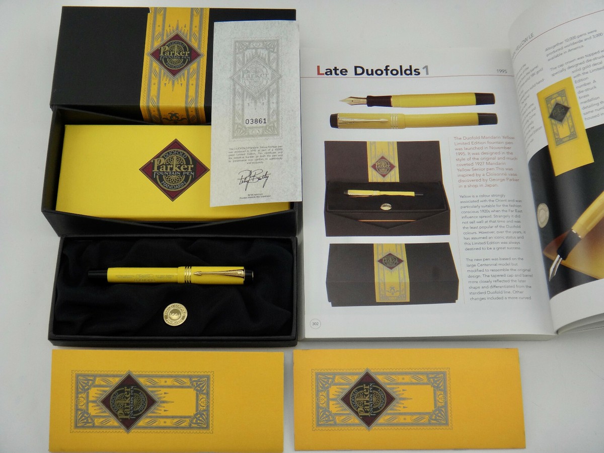 PARKER Duofold Mandarin Limited Edition #3861/10000 Fountain Pen