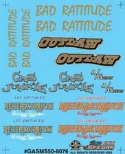 Slixx 8076 Gasser Mini Sheet #50 1/24 1/25 waterslide decal