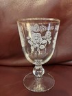 Water Goblet with Roses and Gold Toned Trim — photo 1