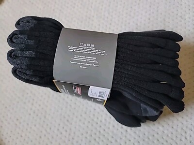 Dickies Dri-Tech Moisture Control Boot-Length Socks, Available in L-XL (6, 12 Pairs) Calzini Casual, Bianco (6 Paia), Large (Pacco da 6) Uomo