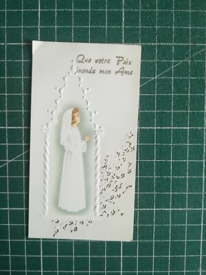 vn016 Holy Card Embossed Scissor Pious Image - 1967 May Peace Flood My Soul