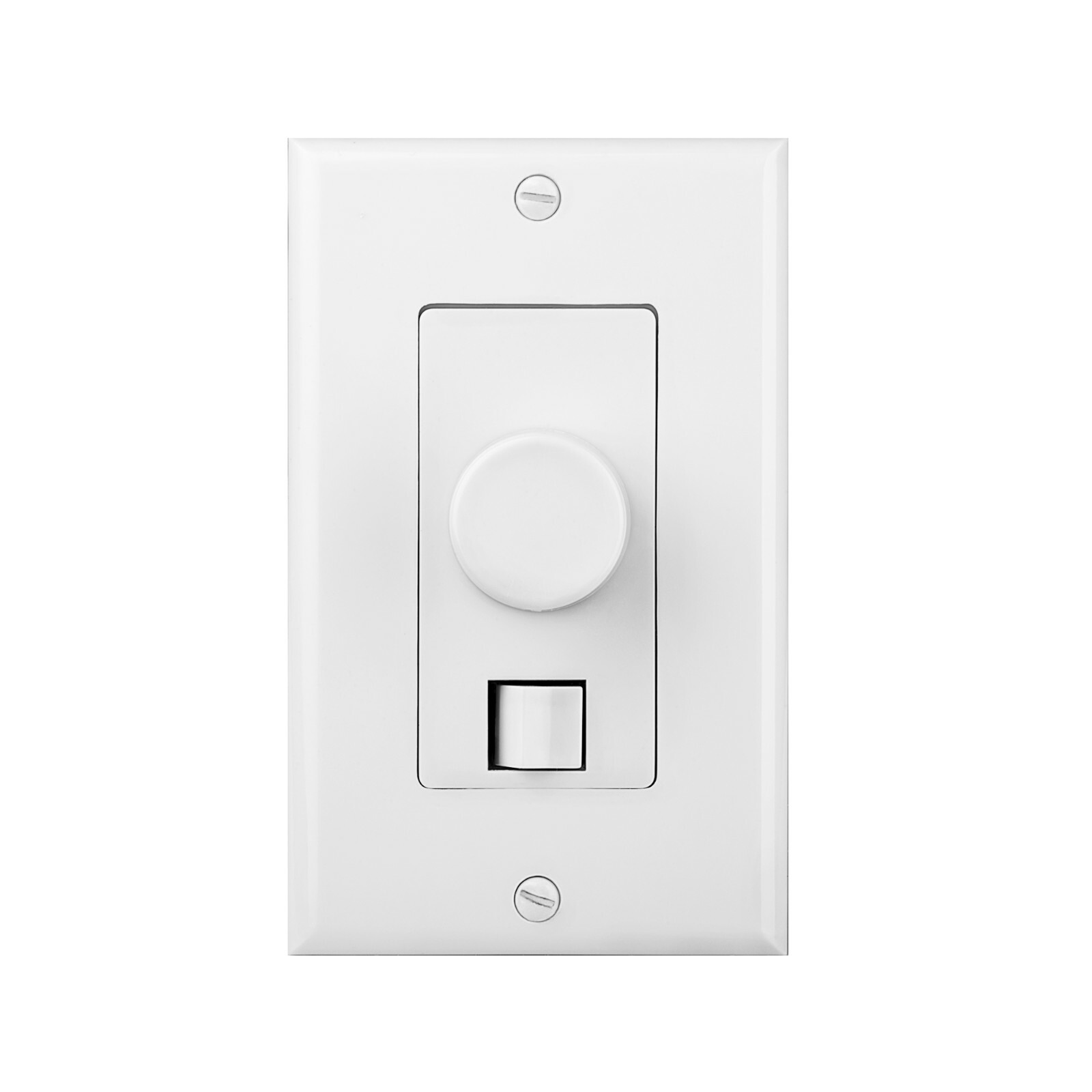 In Wall On/Off Switch + Speaker Volume Control 300W, Rotary Knob White ...
