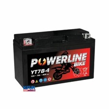 Powerline Battery YT7B-4 7.0 Ah Motorcycle As Used in Rotax Max Kart Parts UK